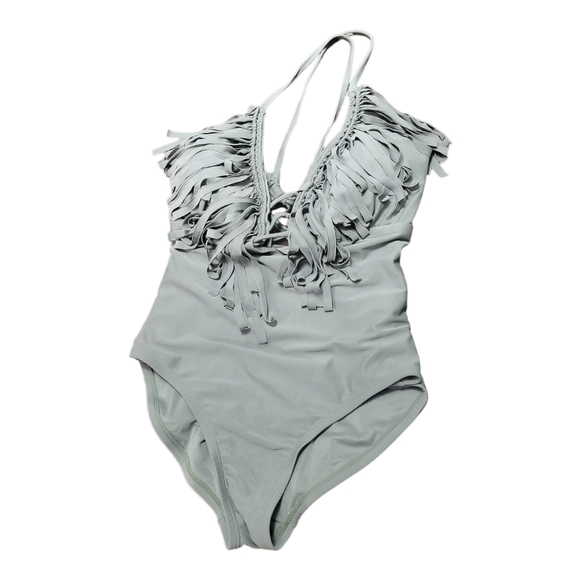 BluC Bohemian Fringe One Piece Swimsuit Plus Size 1X - Picture 4 of 9